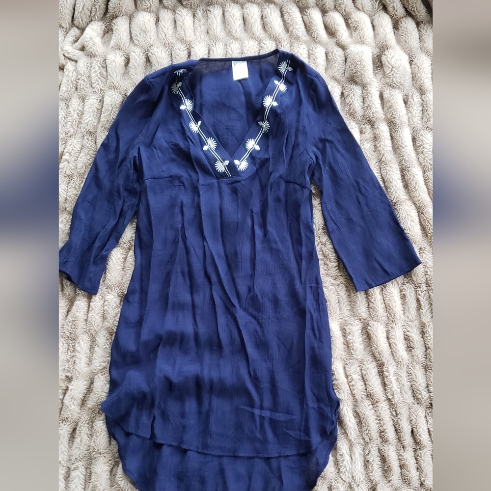 KONA SOL swimsuit blue cover up size small